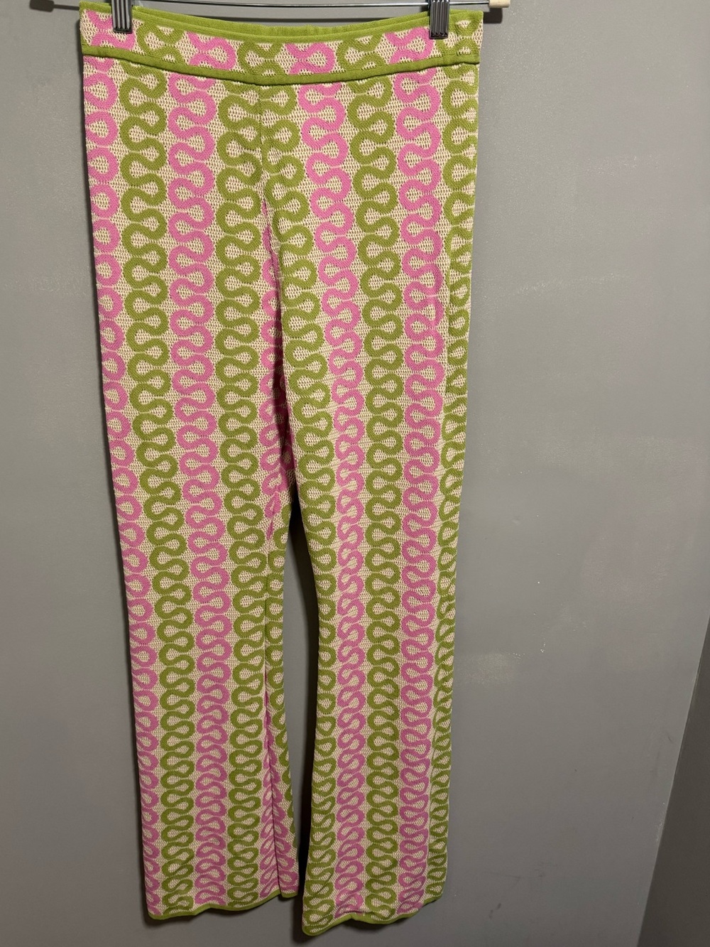 EUC-House of Harlow 1960 Pink and Green Knit Pants. Size M - Picture 2 of 7
